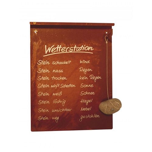 Badeko | Hangend weerstation | Cortenstaal | 40x31cm