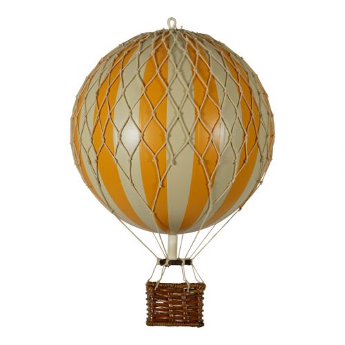 Model luchtballon | Oranje-ivoor gestreept | Reislicht - Ø 18 cm