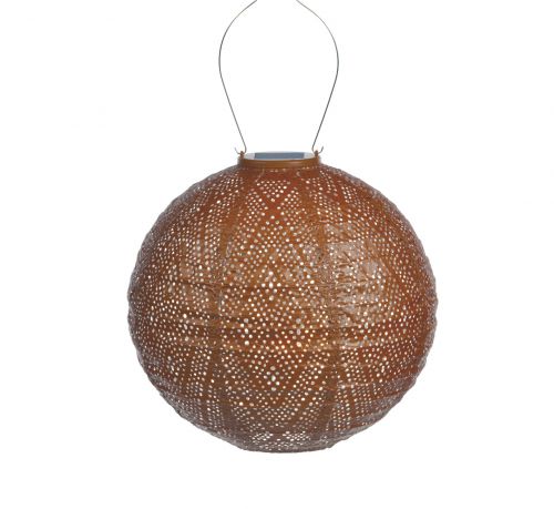 LUMIZ zonnelantaarn rond | Ikat | koper | Ø30 cm