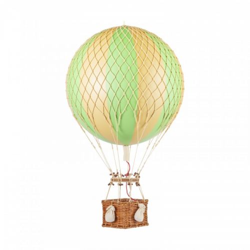 Model luchtballon | Groen-geel gestreept | Koninklijke Aero - Ø 32 cm