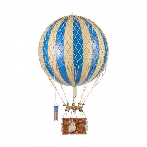 Model luchtballon | Blauw gestreept | Koninklijke Aero - Ø 32 cm