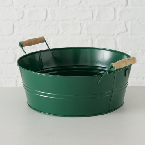 Plantpot Oxford klein | Buiten | Diepe zinkemmer | donkergroen | 10x20,5cm