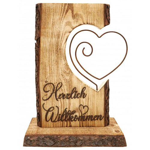 Badeko | Houten standaard Sandra -Welkom- | 54x40x17cm