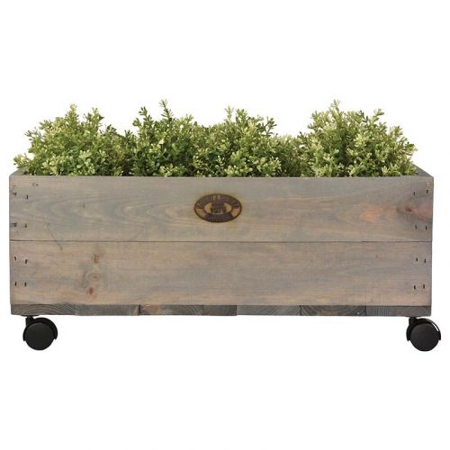 Esschert Design | Plantenbak op wielen | hout | M | 59x39x25cm