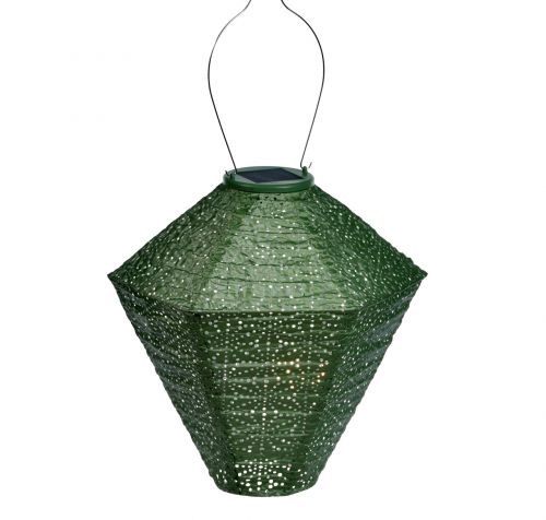 LUMIZ zonnelantaarn diamant | Sashiko | Lichtgroen | Ø28 cm