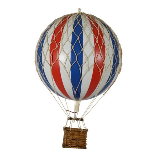 Model luchtballon | Rood-wit-blauwe strepen | Reislicht - Ø 18 cm