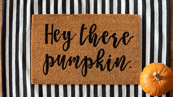 Fußmatte im Layer-Look mit Hello Pumpkin