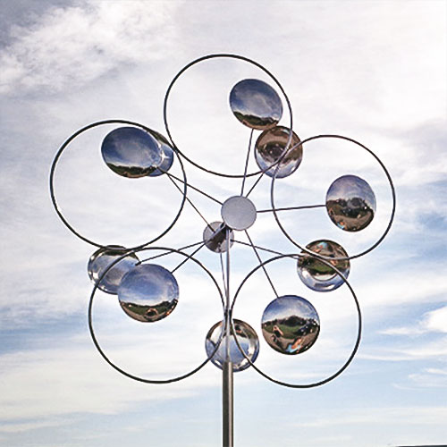 Windspiel mit Bodenstab Blume des Lebens St